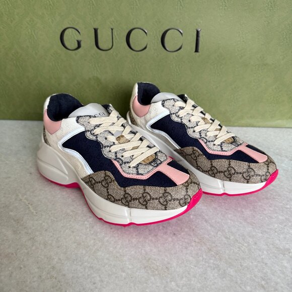 Gucci 620185 Rhyton GG Canvas Sneakers – EU 36 ½ (US 6.5), NIB - Picture 1 of 16